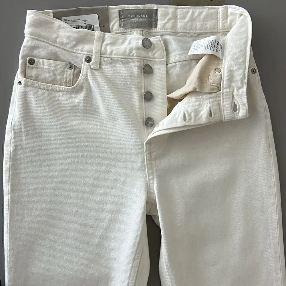 NWT Everlane Organic Cotton The '90s Cheeky® Jean in Bone Size 24